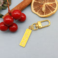 Metal Chinese Style Blessing Text Keychain For Student Gift view 2