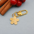 Metal Double Sided Enamel Flower Keychain For Colorful Bag Charm view 6