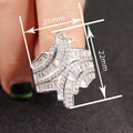 Women's Irregular Light Luxury Geometric Ring, Shiny Designer Fashion Finger Accessory view 4