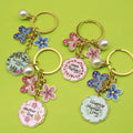 Metal Butterfly Flower Keychain Mother Gift Bag Charm view 1