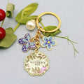 Metal Butterfly Flower Keychain Mother Gift Bag Charm view 6