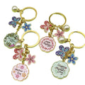 Metal Butterfly Flower Keychain Mother Gift Bag Charm view 5