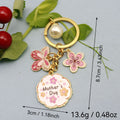 Metal Butterfly Flower Keychain Mother Gift Bag Charm view 2