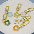Metal Flower Keychain Bag Charm Gift view 4