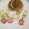 Zinc Alloy Lucky Orange Fruit Keychain For Gift view 3