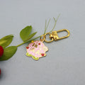 Zinc Alloy Lucky Orange Fruit Keychain For Gift view 6