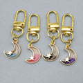 Zinc Alloy Moon Star Keychain For Bag Charm Gift view 1