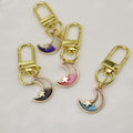 Zinc Alloy Moon Star Keychain For Bag Charm Gift view 3