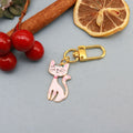Zinc Alloy Printed Cat Keychain Animal Bag Charm Gift view 6