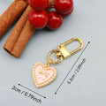 Zinc Alloy Heart Bow Keychain Bag Charm view 2