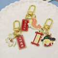 Zinc Alloy Lucky Koi Graduation Gift Keychain Bag Charm view 2