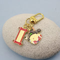 Zinc Alloy Lucky Koi Graduation Gift Keychain Bag Charm view 3