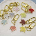 Metal Maple Leaf Keychain Bag Charm Gift view 3