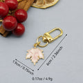 Metal Maple Leaf Keychain Bag Charm Gift view 2