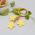 Metal Colorful Flower Keychain Bag Charm Key Ring view 7