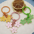 Metal Colorful Flower Keychain Bag Charm Key Ring view 3