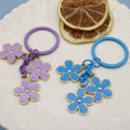 Metal Colorful Flower Keychain Bag Charm Key Ring view 4