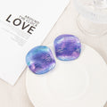 Dopamine Colorful Acrylic Geometric Oval Shrimp Chip Studs For Women Statement Elegant Earrings view 4