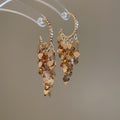 Chic Vintage Metal Heart Sequin Tassel C-Shaped Drop Earrings With Silver Pin view 4