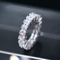 Mixed-Cut Clear Stone Full Eternity Bands In Ten Designs view 1