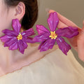 Acrylic Flower Stud Earrings For Women, Beach Vacation Style Elegant Fashion Earrings view 4