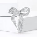 Alloy Enamel Hollow Bow Brooch Pin For Elegant Women Apparel view 3