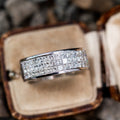 Women's Simple Cubic Zirconia Ring, Classic Proposal Engagement Wedding Jewelry For Romantic Gifts view 2
