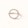 Hollow Round Micro Paved Zircon Ring For Women Minimalist Daily Commuter Jewelry view 3