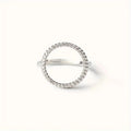 Hollow Round Micro Paved Zircon Ring For Women Minimalist Daily Commuter Jewelry view 5