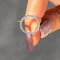 Hollow Round Micro Paved Zircon Ring For Women Minimalist Daily Commuter Jewelry view 2