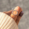 Hollow Round Micro Paved Zircon Ring For Women Minimalist Daily Commuter Jewelry view 4