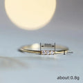 Minimalist Geometric Stackable Round Cubic Zirconia Ring For Women Daily Fashion Jewelry view 4
