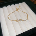 Light Luxury Copper Zircon Hollow Heart Star Bangle For Women Minimalist Fashion Jewelry view 4