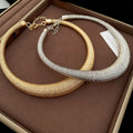 Metal Irregular Geometric Round Choker Necklace For Women, Statement Light Luxury Collarbone Chain view 2