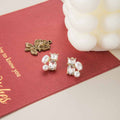 Elegant Korean Luxury Irregular Pearl Crystal Zircon Studs French Romantic Fashion Women's Earrings view 2