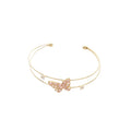 2026 New Copper Zircon Butterfly Double Layer Open Bangle For Women Light Luxury Fashion Jewelry view 5