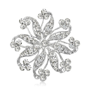 Alloy Rhinestone Hollow Glass Brooch For Women's Suit Decoration