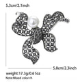 Alloy Rhinestone Hollow Bow Brooch For Women's Apparel Decoration view 5
