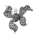 Alloy Rhinestone Hollow Bow Brooch For Women's Apparel Decoration view 1