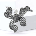 Alloy Rhinestone Hollow Bow Brooch For Women's Apparel Decoration view 4