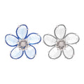 Sweet Floral Zircon Crystal Clip-on Earrings, No-Piercing Ear Cuff Jewelry view 5