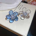 Sweet Floral Zircon Crystal Clip-on Earrings, No-Piercing Ear Cuff Jewelry view 2