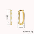 French Minimalist Women's Ear Cuff With Micro Inlaid Zircon, Fashion Jewelry For Daily Wear Earrings view 4