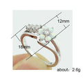 Opalescent Floral Split-Band Ring In Three Color Options view 5