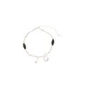 Copper Heart Bangle With Zircon Pearl And Black Onyx Light Luxury Designer Jewelry view 5