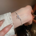 Copper Heart Bangle With Zircon Pearl And Black Onyx Light Luxury Designer Jewelry view 4