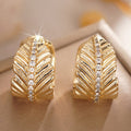 Metal Plated Heart Ear Cuffs For Women, Hollow Floral Earrings In Niche Middle Eastern Style view 2