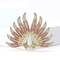 Alloy Rhinestone Colorful Wing Brooch For Elegant Women's Apparel view 3