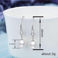 Glossy Vintage Faux Pearl Drop Earrings For Women, Elegant Literary Lady Fashion Ear Jewelry view 4