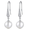 Glossy Vintage Faux Pearl Drop Earrings For Women, Elegant Literary Lady Fashion Ear Jewelry view 1